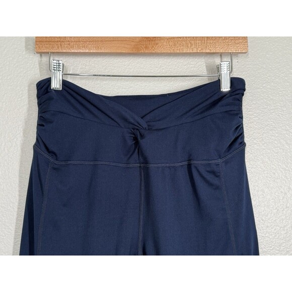 FREE PEOPLE MOVEMENT FP Navy Blue Crossover Waist Leggings Size L Athleisure EUC - Picture 2 of 10